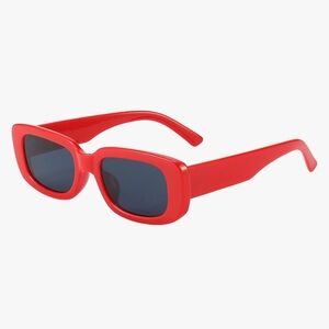 Rectangle Red Sunglasses